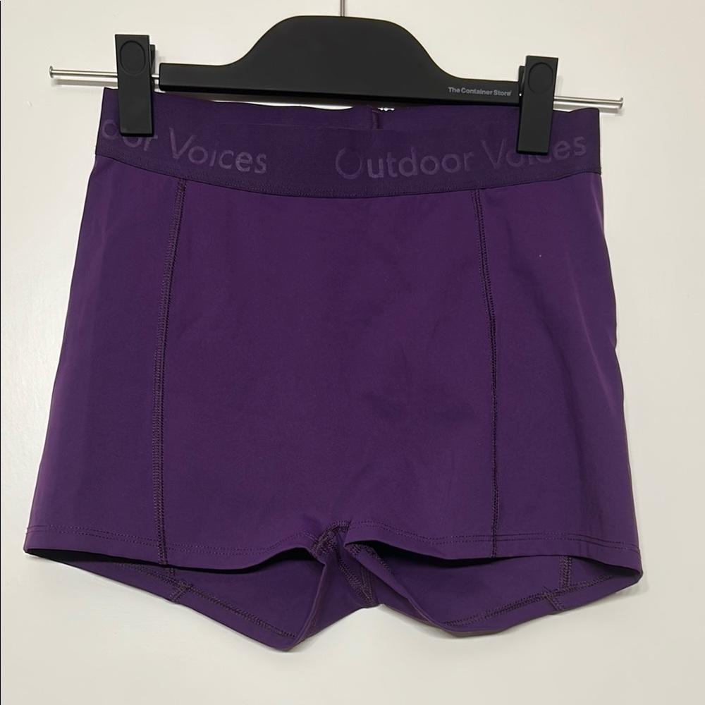 Outdoor Voices Women's Vibrant Purple Athletic Booty Shorts - Size Small